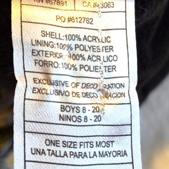 Reebok Boston Bruins boys size 6-20 fleece lined hat knit outer layer, EUC - Picture 5 of 5